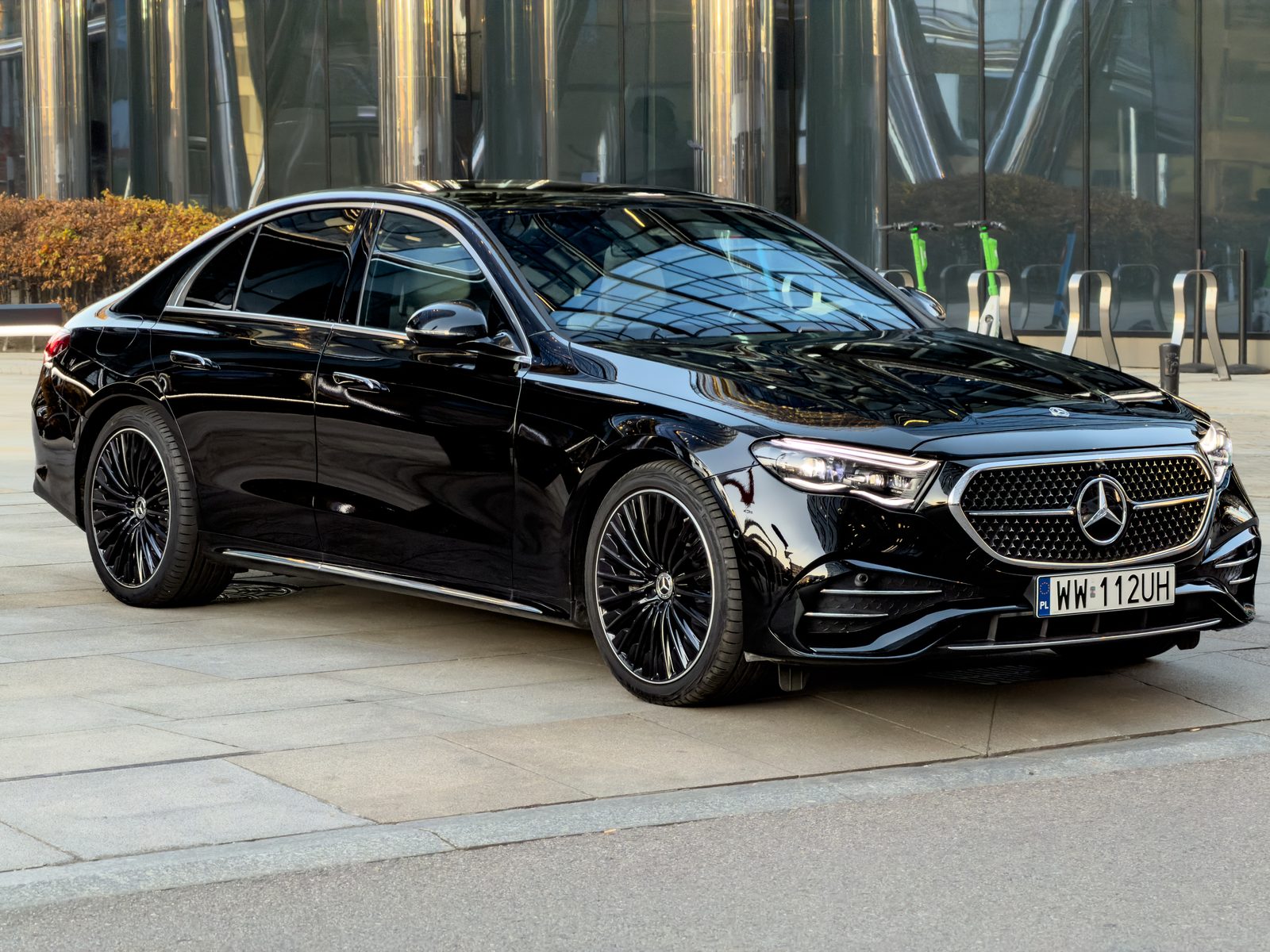 Mercedes-Benz E-Class chauffeur car in the city