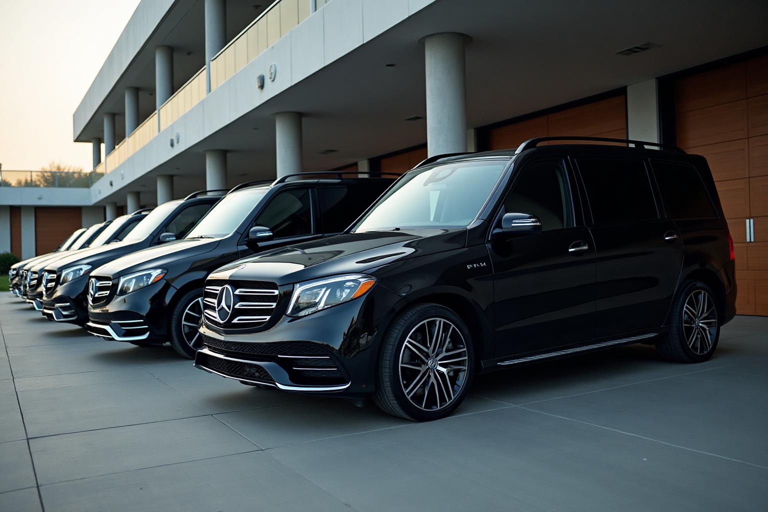 Luxury Mercedes fleet - premium vehicles